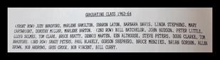1963-1964 Graduating Class Names